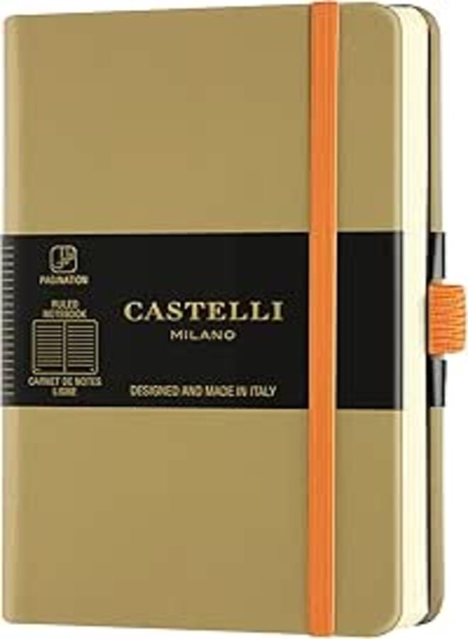CASTELLI NOTEBOOK PKT RUL AQUA OLIVE